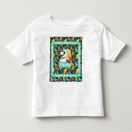 Camiseta Festa Vibrante de Papagaios: Floresta Tropical de