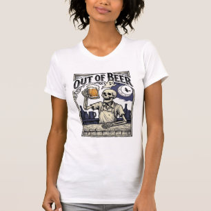 Camiseta Festa Vintage Cerveja Esqueleto Halloween