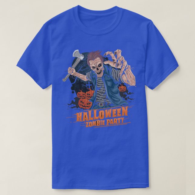 Camiseta Festa Zombie do Halloween (Frente do Design)