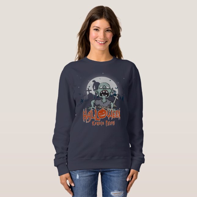 Camiseta Festa Zombie do Halloween | Mulheres (Frente Completa)