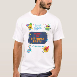 Camiseta Festas de aniversário Coloridas de Verão