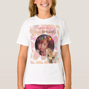 Camiseta Festas de aniversário personalizadas de girafas f