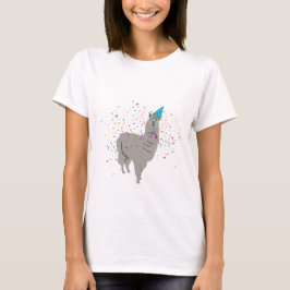 Camiseta Festas de Llama - Animais tendo festa