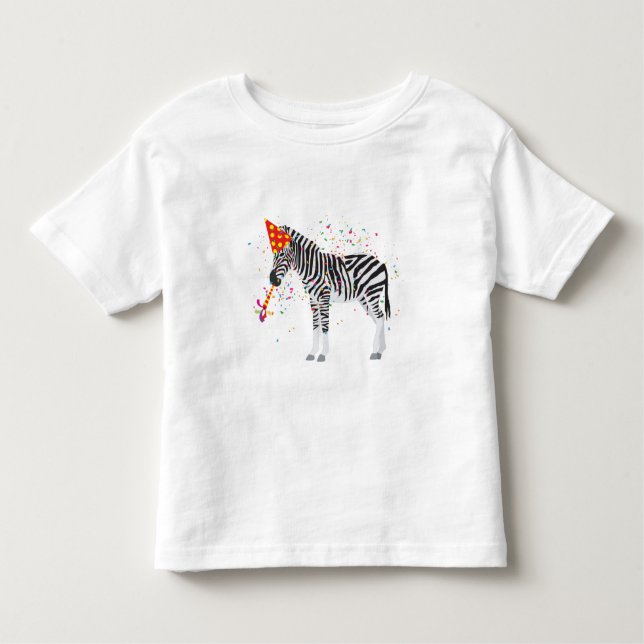 Camiseta Festas de zebra - Animais com festa (Frente)