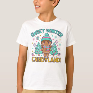 Camiseta Festiva de Natal – Gingerbread Candyland