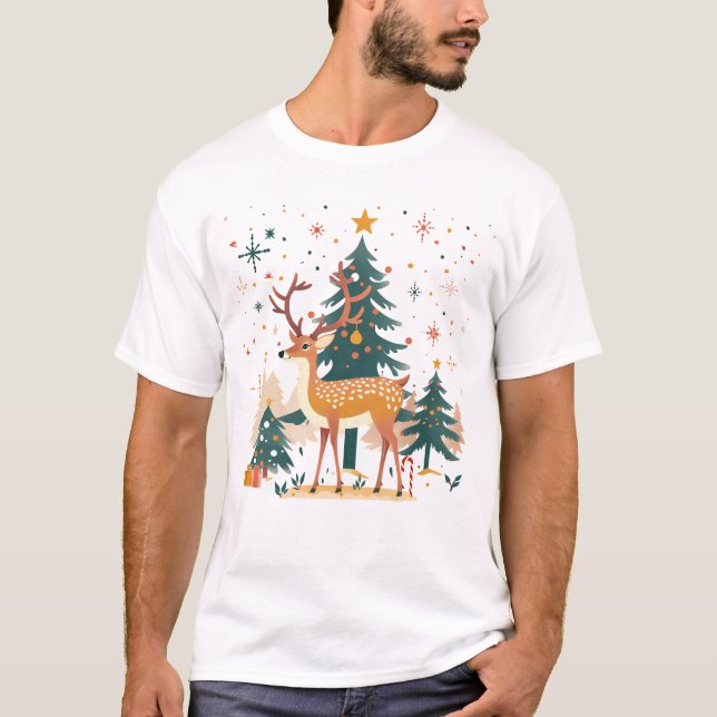 Camiseta Festiva do Espírito de Natal (Frente)