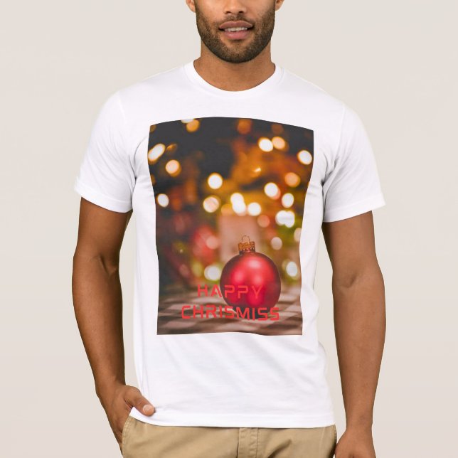 Camiseta festiva feliz natal (Frente)
