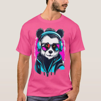 Camiseta Festival Cyberpunk Rave Panda De Drum E Bass