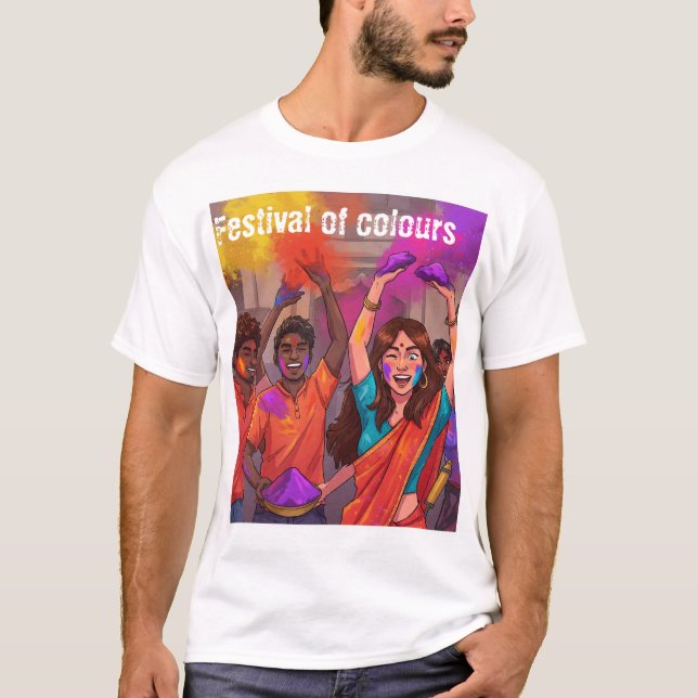 Camiseta Festival de cores (Frente)