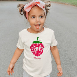 Camiseta Festival de Morango Para Sempre Fofo Personalizáve