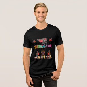 Camiseta Festival Noturno de Kyoto Glow preto