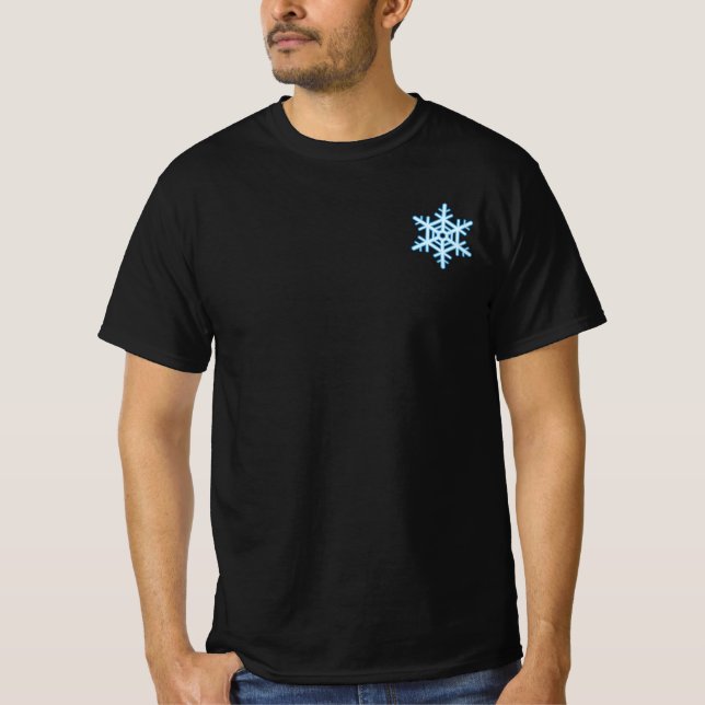 Camiseta Festival Personalizável de Floco de Neve Simétrico (Frente)