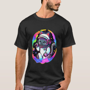 Camiseta Festival Trippu EDM de Gato Astronauta Psicodélico