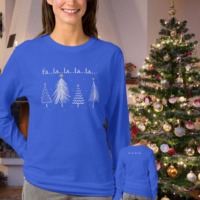 Camiseta Festivas Senhoras Natal Fa La Shirt (Festive Ladies Christmas Fa La La Shirt)
