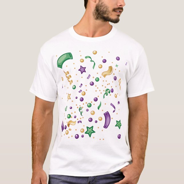 Camiseta Festive Colorful Confetti Elements (Frente)