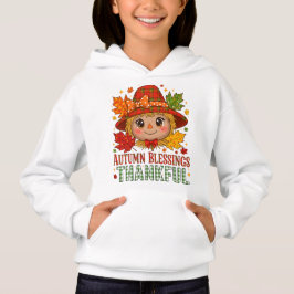 Camiseta Festive Fall Scarecrow Sweatshirt – Autumn Leaves