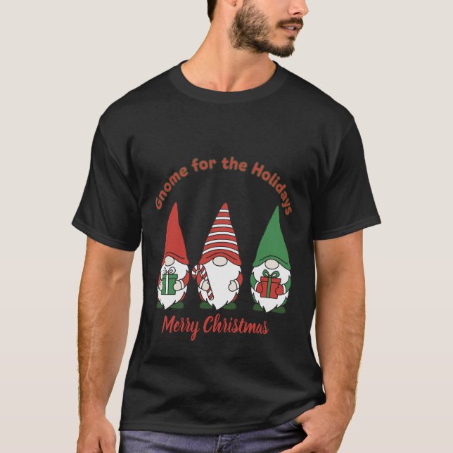 Camiseta Festive Gnome Friends Christmas (Frente)