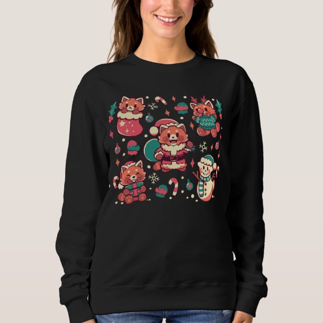 Camiseta Festive Red Pandas (Frente)