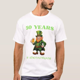 Camiseta Festive Saint Patrick's 50th Birthday Golden 