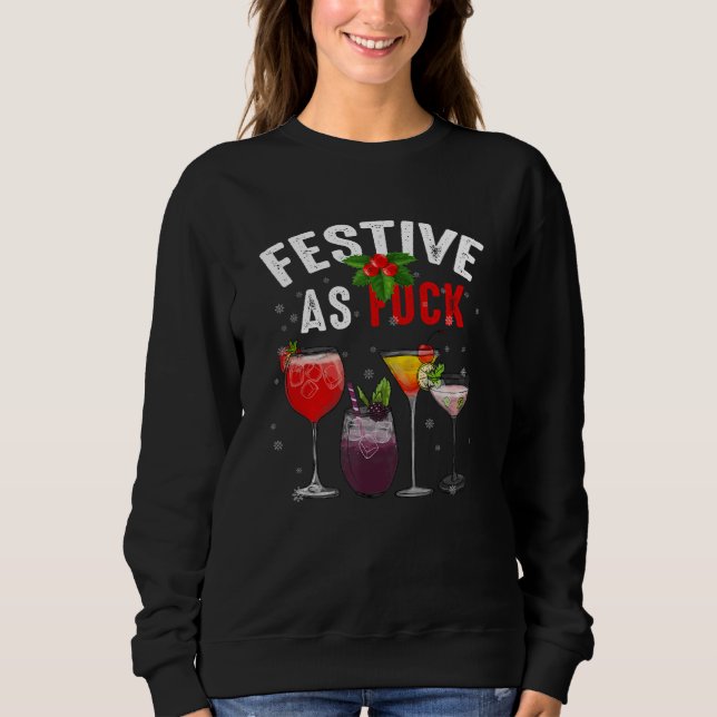 Camiseta Festivo Como F ck Funny Ugly Natal Cockt (Frente)