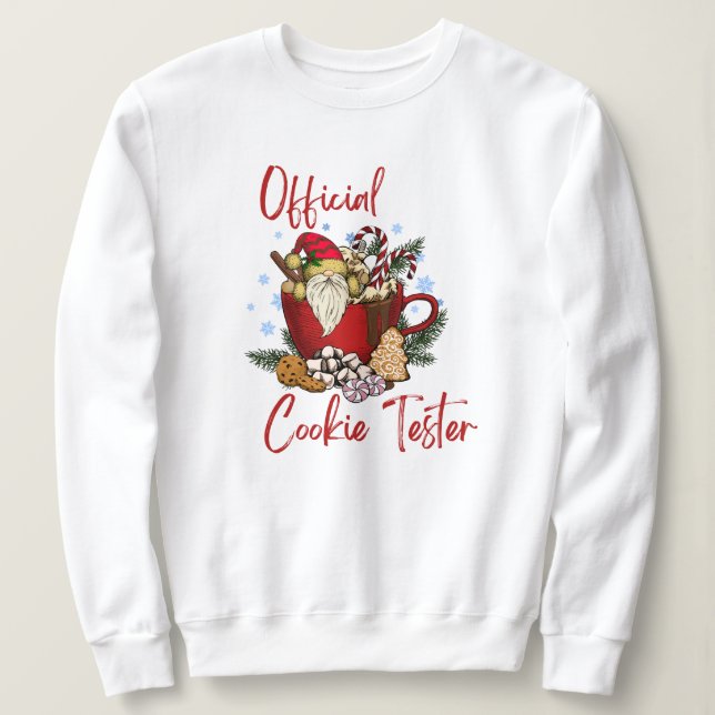 Camiseta Festivo da bolacha de Natal engraçada testador ofi (Frente do Design)