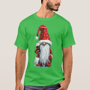 Camiseta Festivo Gnomo Segurando Um Copo ‎ Boca Seca Irland