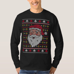 Camiseta Festivo Jolly Santa Clause Winking Feia Natal