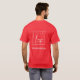 Camiseta Festivo Red Business Adicione seu nome de logotipo (Parte Traseira Completa)