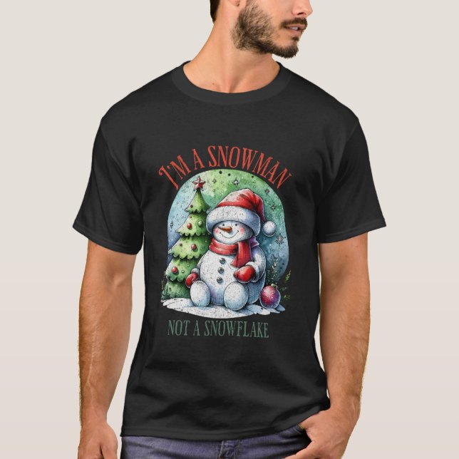 Camiseta Festivo Snowman e Holiday Cheer (Frente)