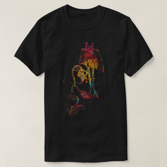 Camiseta Feto sistema cardiovascular 1 (Frente do Design)