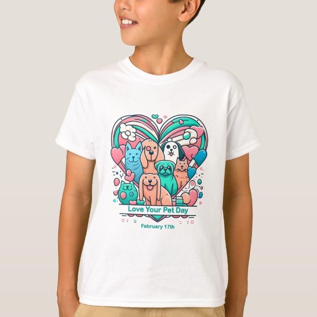 Camiseta Fev 17 Adorei seu dia de estimação (Frente)