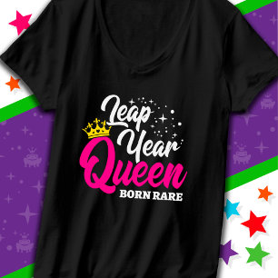 Camiseta Fev 29 Ano Leap Dia do Salto Rainha Nascer de Aniv
