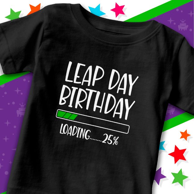 Camiseta Fev 29 Dia do Leap Aniversário 25% Ano do Leap de  (Criador carregado)