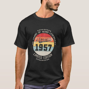 Camiseta Fevereiro De 1957 65 Anos Aniversário De 65 Anos