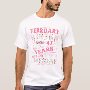 Camiseta Fevereiro de 1976 47º Aniversário do Tee 47 Anos