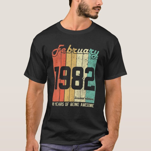 Camiseta Fevereiro De 1982 40 Anos Antiga Edição Limitada 4 (Frente)