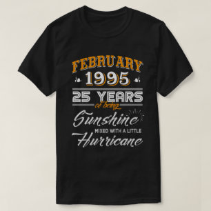 Camiseta Fevereiro De 1995 25 Anos Presentes No Aniversári