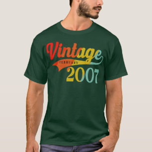 Camiseta Fevereiro De 2007 Birthday Vintage Fevereiro De 20