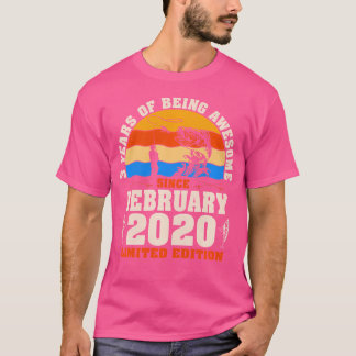 Camiseta Fevereiro de 2020 Amantes de Pesca de 3 Anos de Id