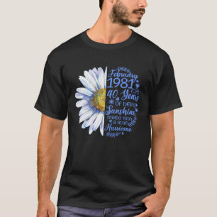 Camiseta Fevereiro Girl 1981 Tshirt 40 Anos 40 Anos Nascime