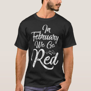 Camiseta Fevereiro Passamos Vermelho Doença Cardíaca Sensib
