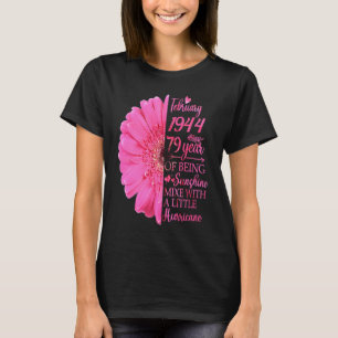 Camiseta Fevereiro Rapariga 1944 T 79 Anos 79 Anos Aniversá