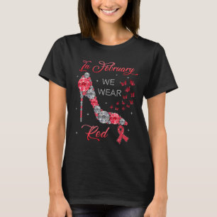 Camiseta Fevereiro Vestimos Borboletas Vermelhas Doença Car