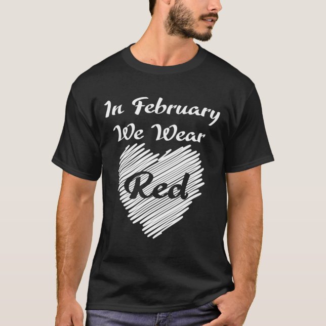 Camiseta Fevereiro Vestimos o Coração da Doença da Consciên (Frente)