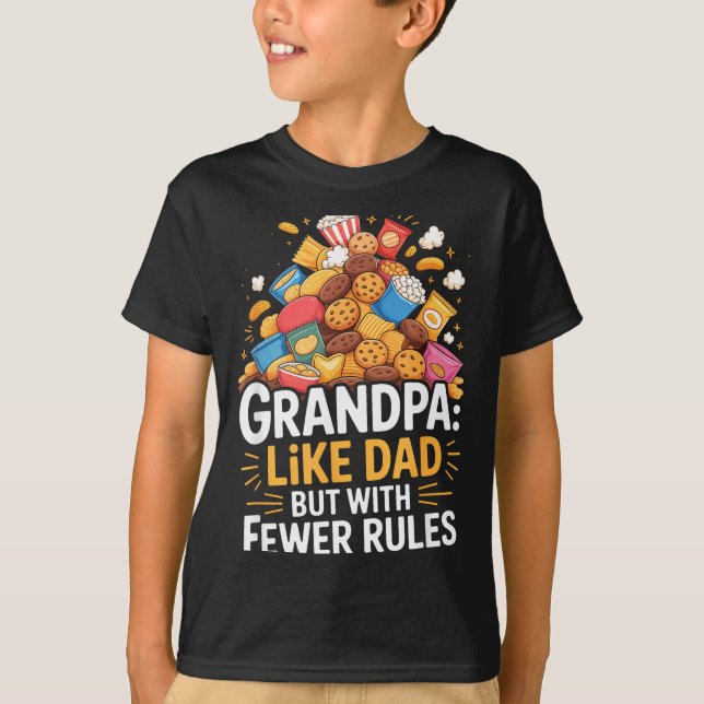 Camiseta Fewer Rules Funny Grandpa  (Frente)