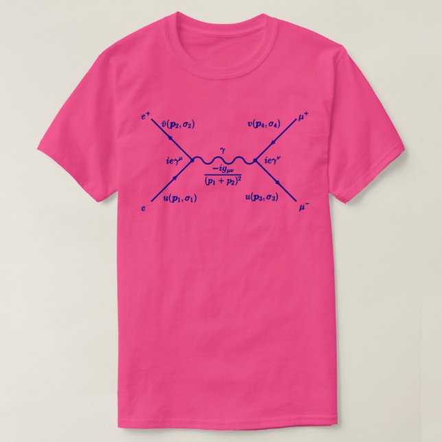 Camiseta Feynman diagram electron positron pair annihilatio (Frente do Design)