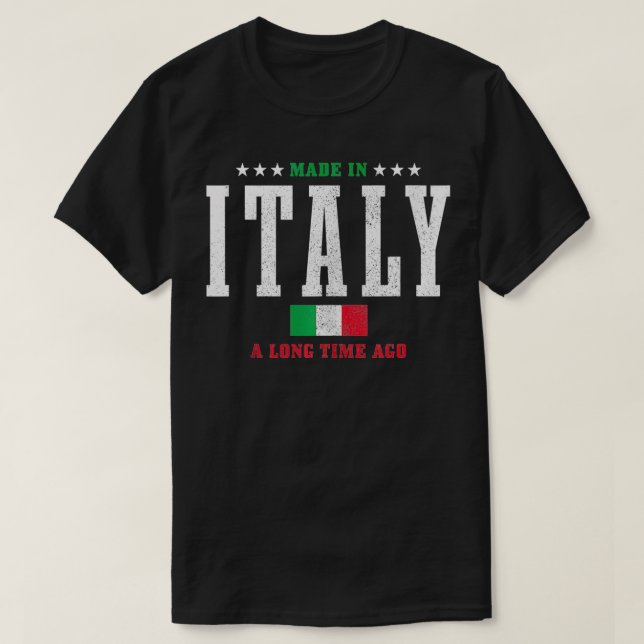 Camiseta Fez Em Itália Há Muito Tempo Orgulho Italiano Engr (Frente do Design)