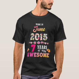 Camiseta Fez Em Junho De 2015 Meu Aniversário, 7 Anos De At