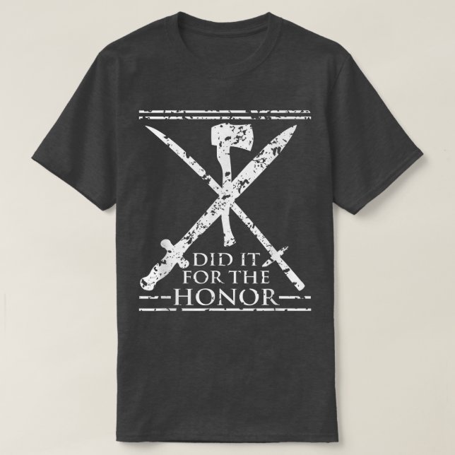 Camiseta Fez isso pelo famoso gráfico Samurai Viking Knigh (Frente do Design)