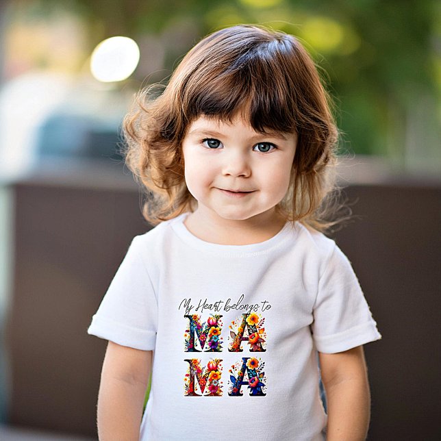 Camiseta FFloral MAMA personalizado (Criador carregado)
